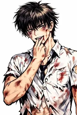 ปกนิยาย ผมกลายมาเป็นบอสของโรงเรียนนักเลง (250 ตอน) (ภาพปกเจน AI)