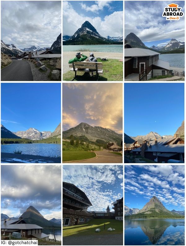 Many Glacier Hotel ยังอยู่ติดกับ Swiftcurrent Lake โรงแรมที่เราจะต้องทำงานที่นี่ไปตลอด 3 เดือน
