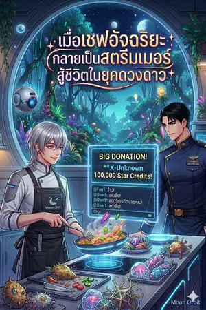 ปกนิยาย เมื่อเชฟอัจฉริยะกลายเป็นสตรีมเมอร์สู้ชีวิตในยุคดวงดาว
