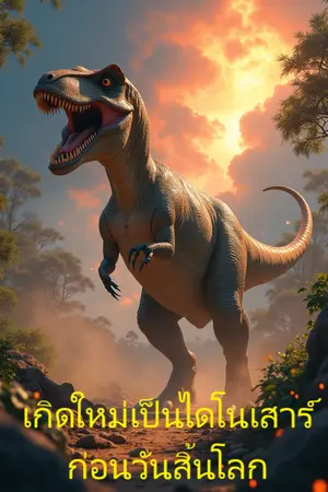 ปกนิยาย เกิดใหม่เป็นไดโนเสาร์ ก่อนวันสิ้นโลก
