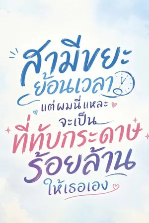 ปกนิยาย สามีขยะย้อนเวลา แต่ผมนี่แหละจะเป็นที่ทับกระดาษร้อยล้านให้เธอเอง