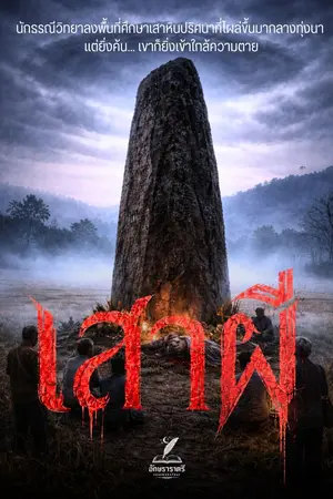 ปกนิยาย เสาผี - ปริศนาดอนปู่ตา ปรากฏการณ์เหนือธรรมชาติ หรือ แผนฆาตกรรมอำพราง?