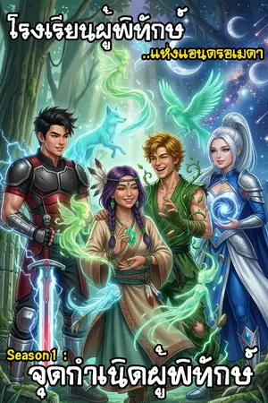 ปกนิยาย โรงเรียนผู้พิทักษ์แห่งแอนดรอเมดา: จุดกำเนิดผู้พิทักษ์