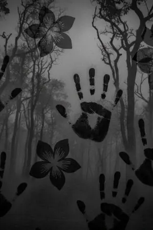 ปกนิยาย รอยฝ่ามือ ณ กลางป่า