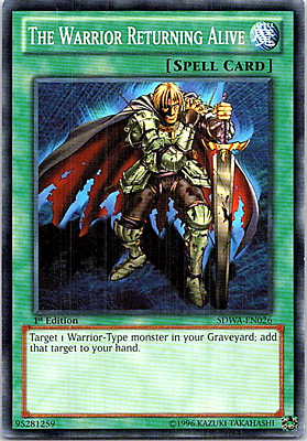 The Warrior Returning Alive SDWA-EN026 YU-Gi-Oh! Light Play 1st Edition