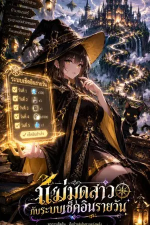 ปกนิยาย เกิดใหม่ฉันเป็นผู้บงการโลก เริ่มต้นด้วยเส้นทางแม่มด พร้อมระบบเช็คอินรายวัน