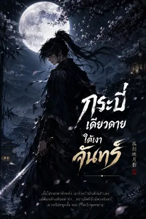ปกนิยาย กระบี่เดียวดายใต้เงาจันทร์