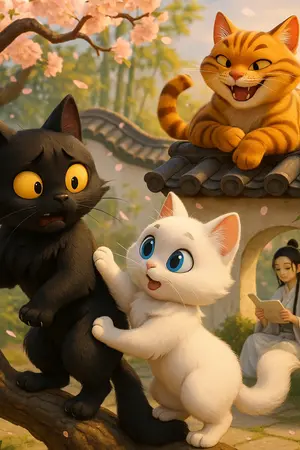 ปกนิยาย ข้านี่เมื่อจอมยุทธ์สุดหล่อ กลายเป็นแมวเหมียวสุดป่วน! ปฏิบัติการตามหาร่างเดิมสุดวุ่นวาย ต้องมาสะดุดกับความอลวนของ "จอมยุทธ์สี่ขา" ที่พาหัวใจสั่นคลอน! เหมียวๆ หง่าวๆ รักนะเมี๊ยว!แหล่ะ!! จอมยุทธ์สี่ขา