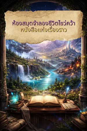 ปกนิยาย ห้องสมุดจำลองชีวิตไขว่คว้าหนังสือแห่งเรื่องราว