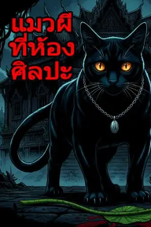 ปกนิยาย แมวผีที่ห้องศิลปะ