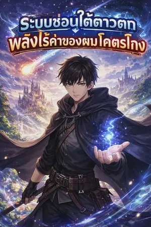 ปกนิยาย ระบบซ่อน ใต้ดาวที่ตก พลังไร้ค่าของผมโคตร โกง