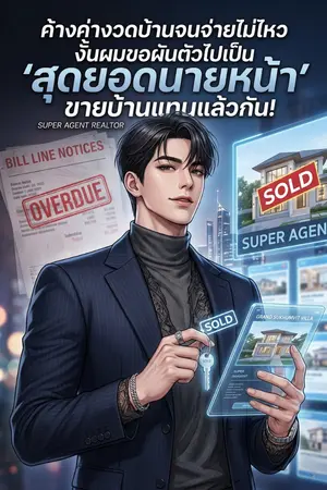 ปกนิยาย ค้างค่างวดบ้านจนจ่ายไม่ไหว งั้นผมขอผันตัวไปเป็น 'สุดยอดนายหน้า' ขายบ้านแทนแล้วกัน!