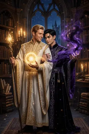 ปกนิยาย บันทึกรัก (ไม่) ลับของสองจอมเวทตำนาน... และหนึ่งก้อนขนกลืนนภา