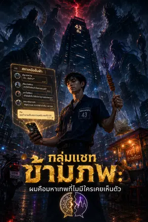 ปกนิยาย กลุ่มแชทข้ามภพ: ผมคือมหาเทพที่ไม่มีใครเคยเห็นตัว