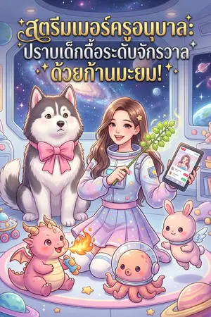 ปกนิยาย สตรีมเมอร์ครูอนุบาล: ปราบเด็กดื้อระดับจักรวาลด้วยก้านมะยม!