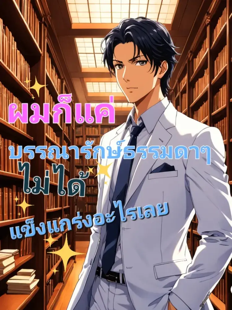 ปกนิยาย ผมเป็นแค่บรรณารักษ์ธรรมดา ไม่ได้แข็งแกร่งอะไรเลย