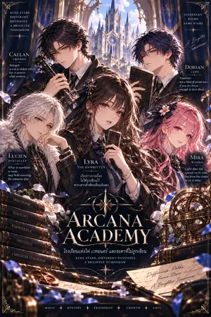 ปกนิยาย Arcana Academy (สถาบันไพ่ทาโรต์)