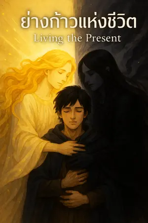 ปกนิยาย “ย่างก้าวแห่งชีวิต / Living the Present”