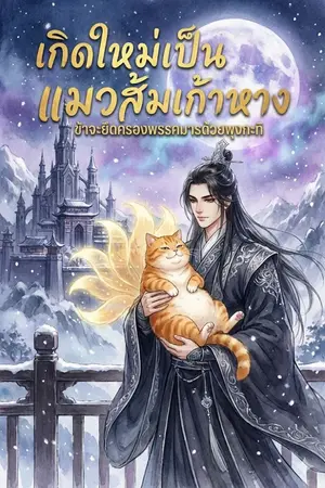 ปกนิยาย เกิดใหม่เป็นแมวส้มเก้าหาง ข้าจะยึดครองพรรคมารด้วยพุงกะทิ