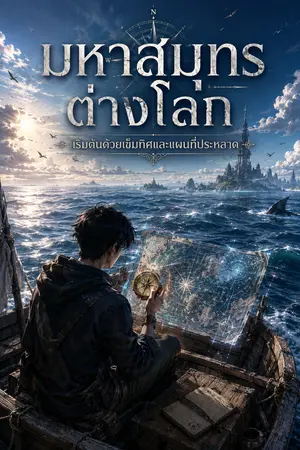 ปกนิยาย มหาสมุทรต่างโลก : เริ่มต้นด้วยเข็มทิศและแผนที่ประหลาด