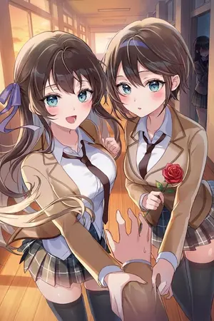 ปกนิยาย The story of how I, an ordinary guy with no redeeming qualities, risked my life to save beautiful twin sisters, only to end up making them, who were actually yandere, fall head over heels for me. (LN)