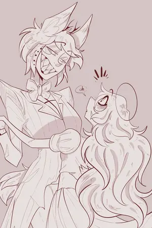 ปกนิยาย [hazbin hotel emily x alastor] นางฟ้า และ ปีศาจวิทยุ กับภารกิจต่างโลก