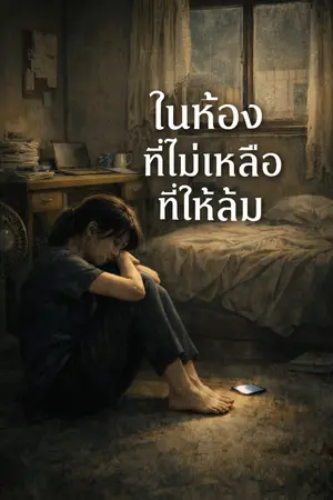 ปกนิยาย ในห้องที่ไม่เหลือที่ให้ล้ม