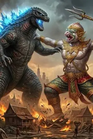 ปกนิยาย ก็อตซิลล่า VS หนุมาน