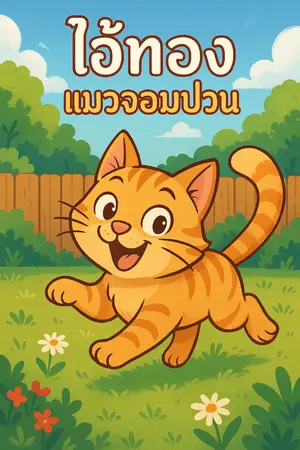 ปกนิยาย ไอ้ทอง,แมวจอมป่วน