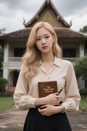 ปกนิยาย คดีสุดท้ายปลายปากกา