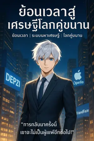 ปกนิยาย ย้อนเวลาสู่เศรษฐีโลกคู่ขนาน