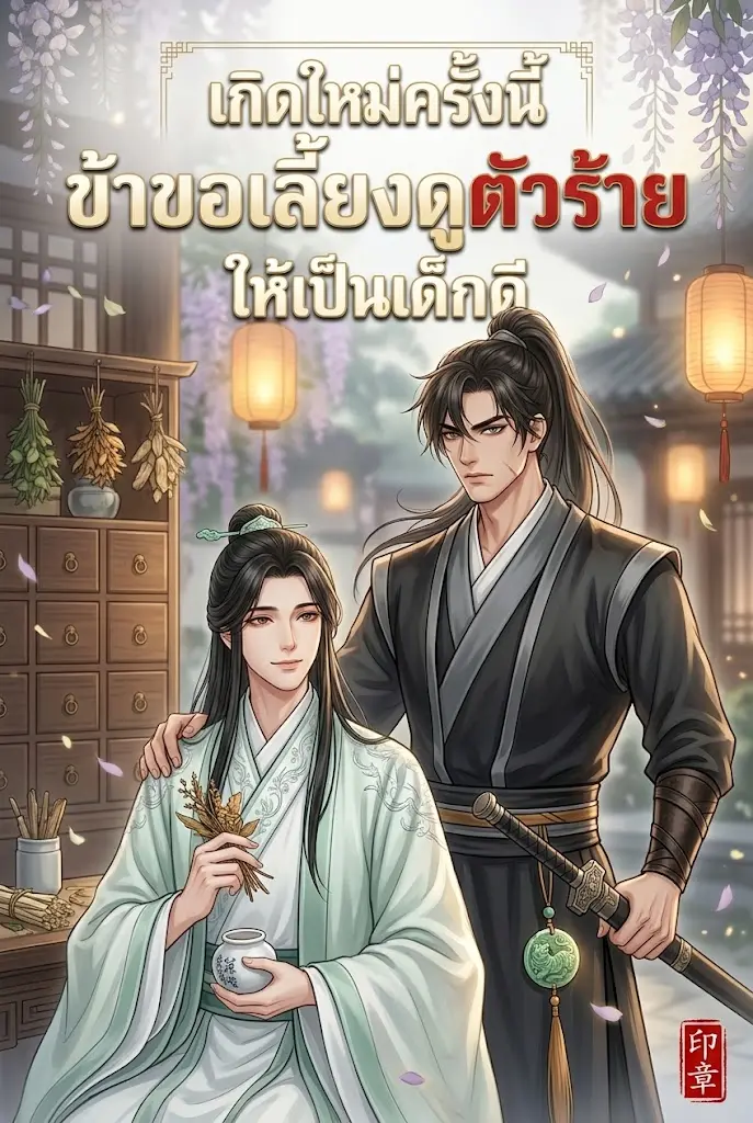 ปกนิยาย เกิดใหม่ครั้งนี้ ข้าขอเลี้ยงดูตัวร้ายให้กลายเป็นเด็กดี