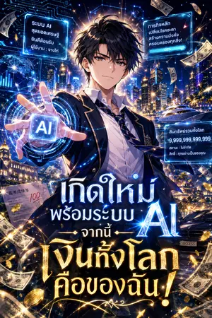 ปกนิยาย เกิดใหม่พร้อมระบบ AI จากนี้เงินทั้งโลกคือของฉัน!