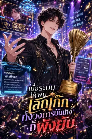 ปกนิยาย เมื่อระบบให้ผมเลิกเก๊ก ทั้งวงการบันเทิงก็พังยับ