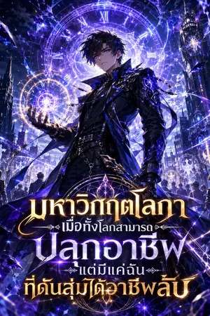 ปกนิยาย มหาวิกฤตโลกา เมื่อทั้งโลกสามารถปลุกอาชีพ แต่มีแค่ฉันที่ดันสุ่มได้อาชีพลับ