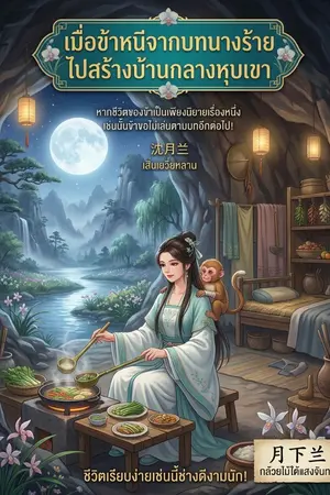 ปกนิยาย เมื่อข้าหนีจากบทนางร้ายไปสร้างบ้านกลางหุบเขา