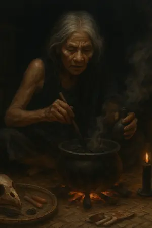 ปกนิยาย “หม้อยาในคืนเดือนดับ”