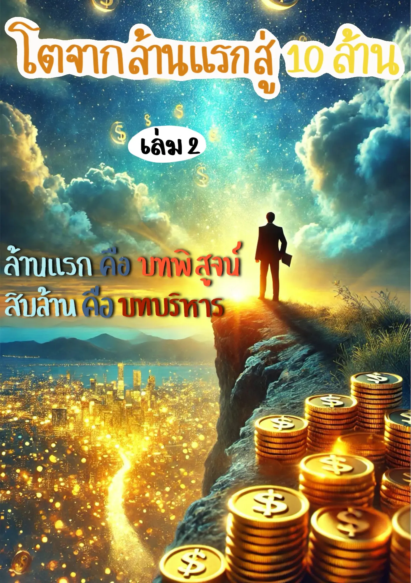 ปกนิยาย โตจากล้านแรกสู่ล้านที่สิบ : “ล้านแรกคือบทพิสูจน์... แต่ล้านที่สิบคือบทบริหาร” เล่ม 2