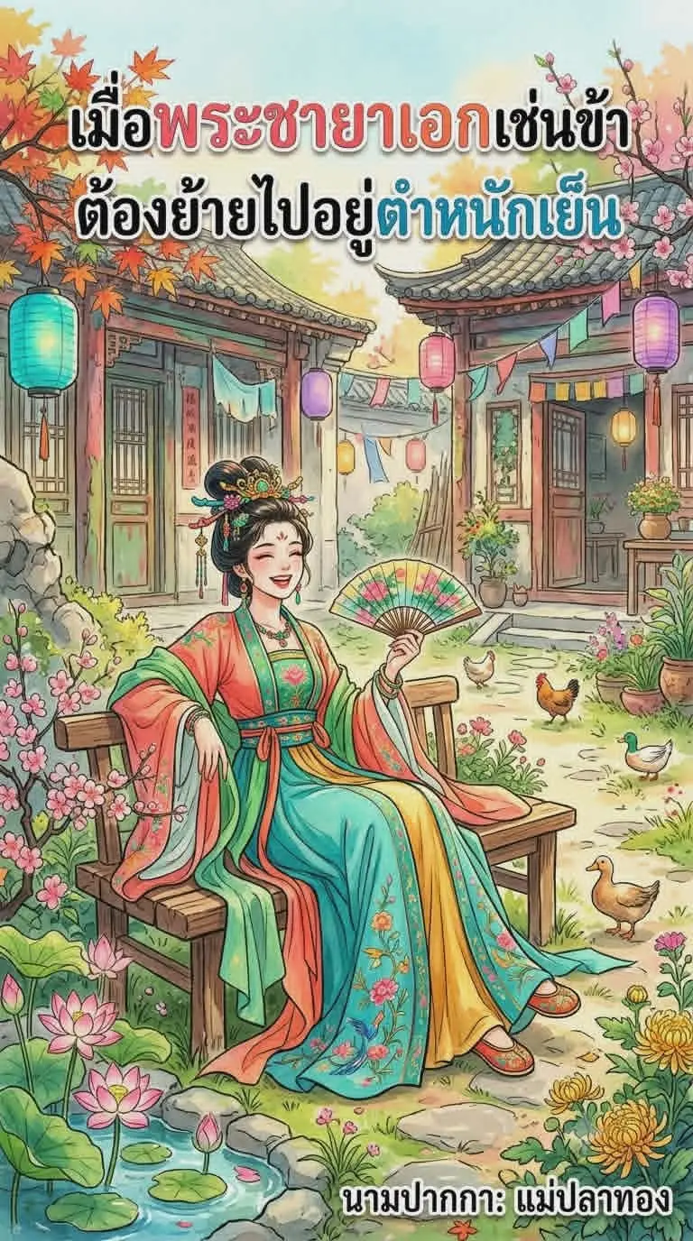 ปกนิยาย เมื่อพระชายาเอกเช่นข้า ต้องย้ายไปอยู่ตำหนักเย็น