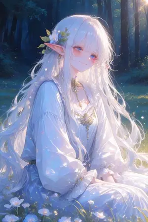 ปกนิยาย เกิดใหม่เป็นไฮเอล์ฟในตำนาน แถมยังถูกเข้าใจผิดว่าเป็นเทพธิดาด้วยล่ะ