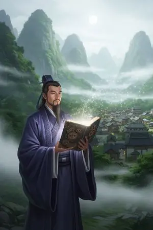 ปกนิยาย ปราชญ์หัวหน้าหมู่บ้านกับคัมภีร์แดนไกล