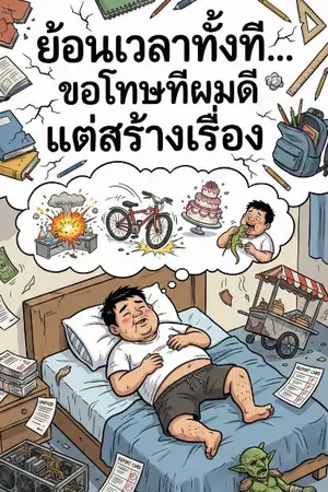 ปกนิยาย "ย้อนเวลาทั้งที...ขอโทษทีผมดีแต่สร้างเรื่อง"