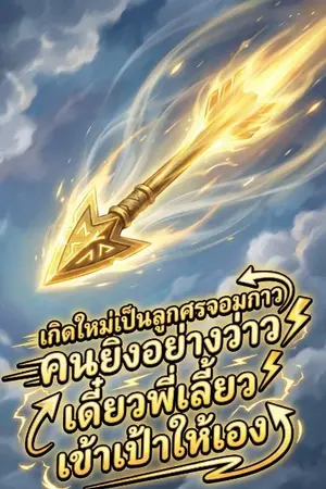 ปกนิยาย เกิดใหม่เป็นลูกศรจอมกาว: คนยิงอย่างว่าว เดี๋ยวพี่เลี้ยวเข้าเป้าให้เอง