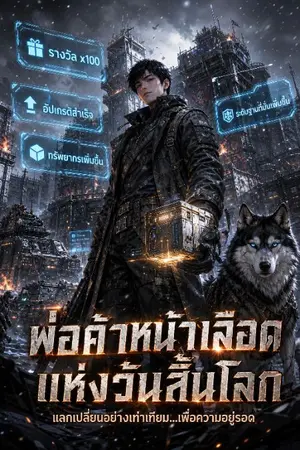 ปกนิยาย พ่อค้าหน้าเลือด แห่งวันสิ้นโลก