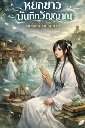 ปกนิยาย หยกขาวบันทึกวิญญาณ แห่งหมู่บ้านริมน้ำ