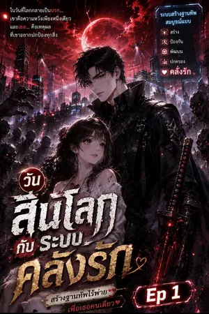 ปกนิยาย วันสิ้นโลกกับระบบคลั่งรัก