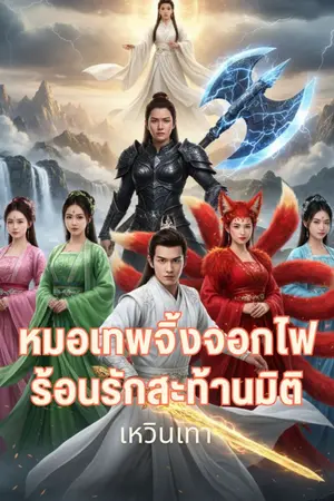 ปกนิยาย หมอเทพจิ้งจอกไฟ ร้อนรักสะท้านมิติ