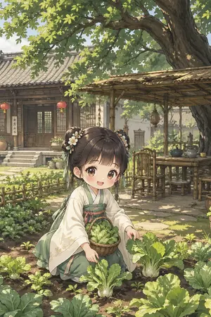 ปกนิยาย ไปเกิดใหม่เป็นสาวน้อยบ้านนา