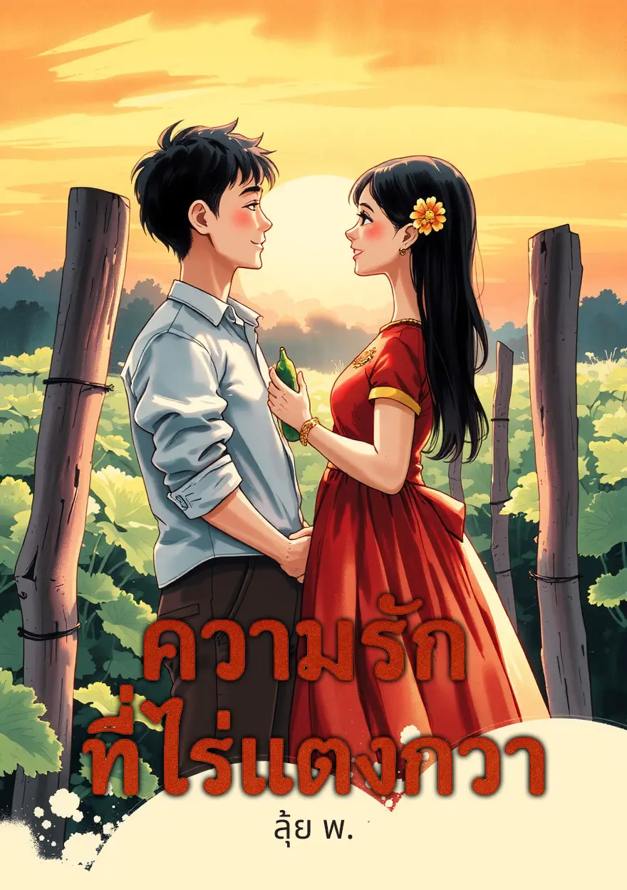 ปกนิยาย ความรักที่ไร่แตงกวา