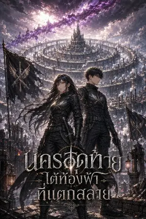 ปกนิยาย นครสุดท้ายใต้ท้องฟ้าแตกสลาย